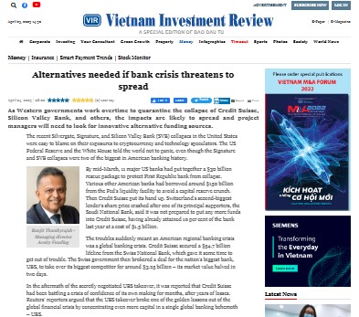 Latest interview in Vietnam Investment Review with Ranjit Thambyrajah